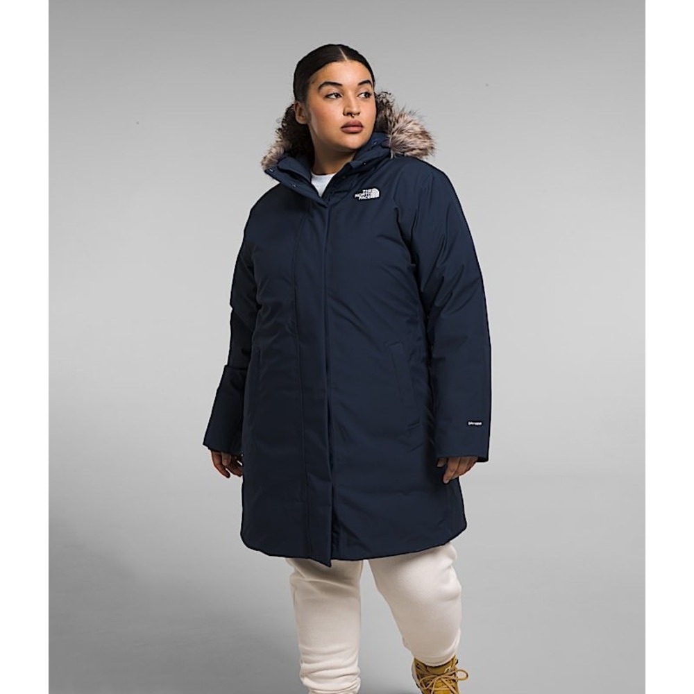 North Face Women's Parka Down Jacket Puffer Arctic Plus NEW Summit Navy Blue 1X